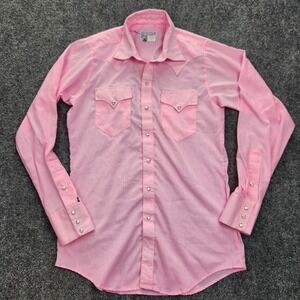 Vintage Rockmount Ranch Wear Western Shirt Mens 15 M Pearl Snap Rodeo Cowboy USA